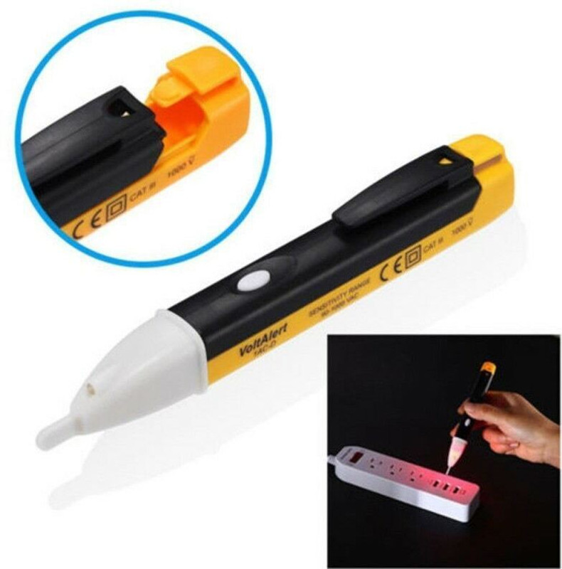 KP2 LED Light AC Electric Non Contact Voltage Tester Detector Sensor 90-1000V Digital Voltage Tester
