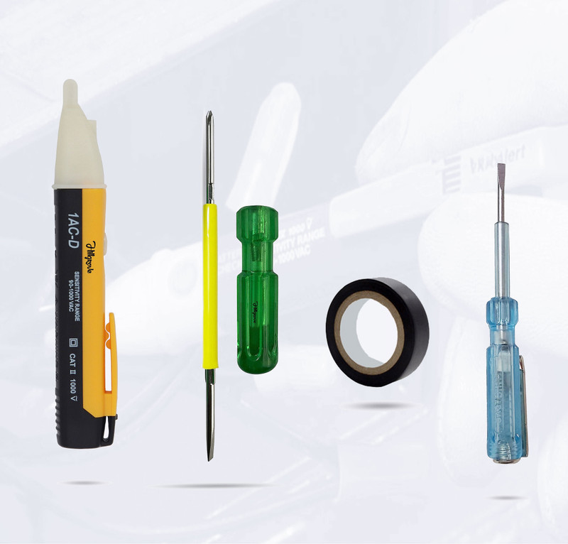 Hillgrove HGCM210M1 NonContact Voltage Tester with Electrical Tape+Line Tester+Screwdriver Analog Voltage Tester