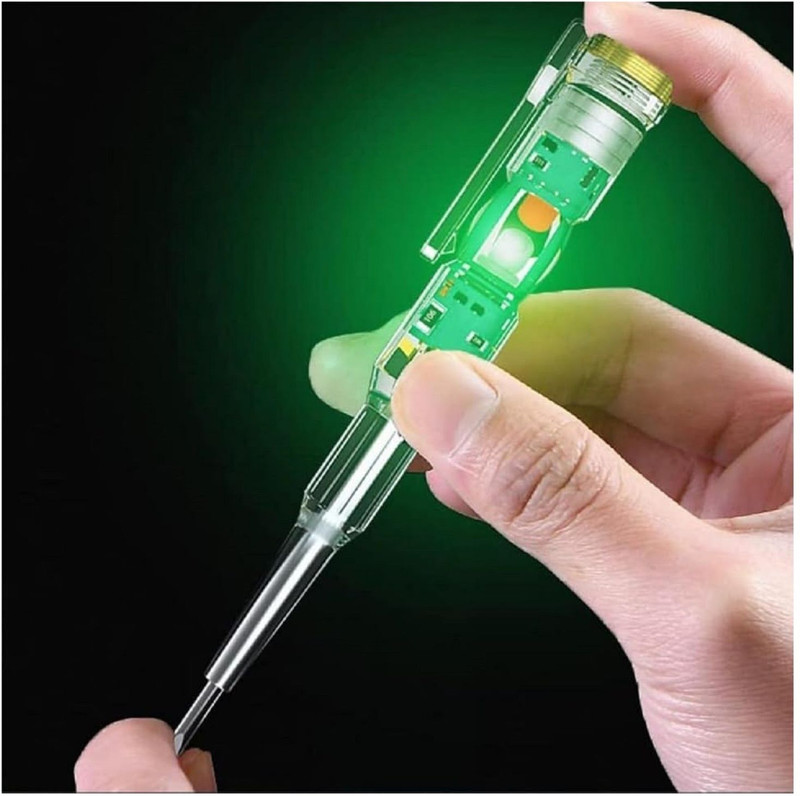 DILIP Electrical Tester Pen, Voltage Detector Pen with Indicator Light Test Pen Analog Voltage Tester
