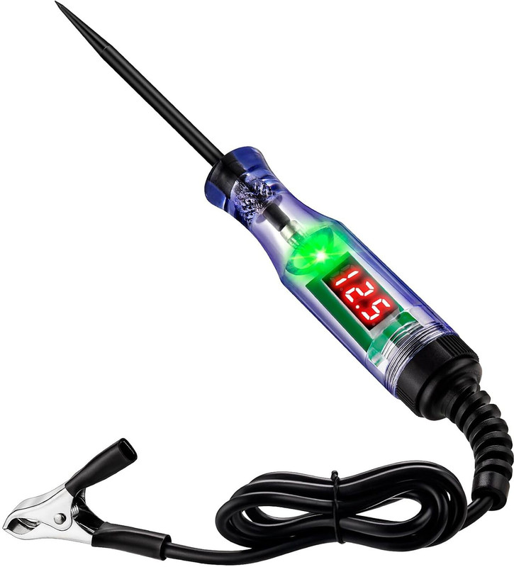 A&S TOOLSHOP Automotive Test Light with 3-48V LED Digital Automotive Circuit Tester Digital Voltage Tester