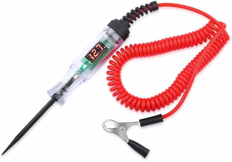 NITYA ECOMMERCE Car Voltage Tester Pen with Alligator Clip,DC 3-48V Digital Voltage Tester