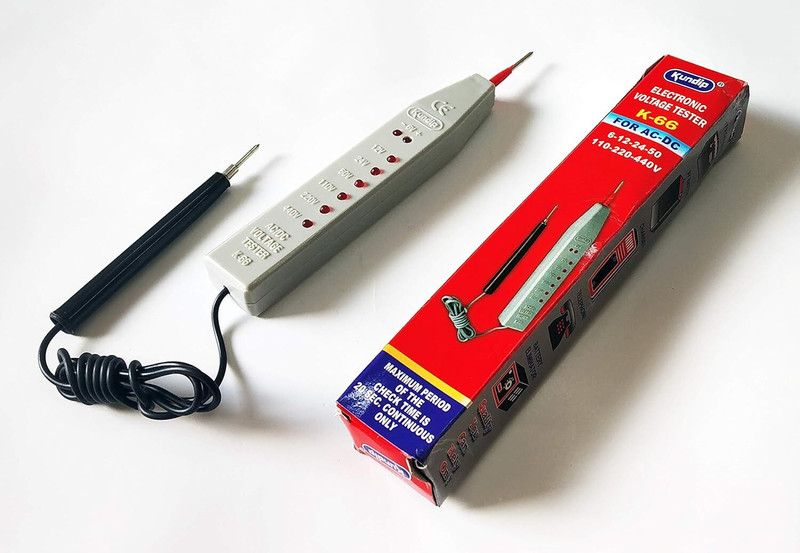 A&S TOOLSHOP K-66 Voltage Tester AC/DC Electronic Voltmeter with LED indicator Digital Voltage Tester