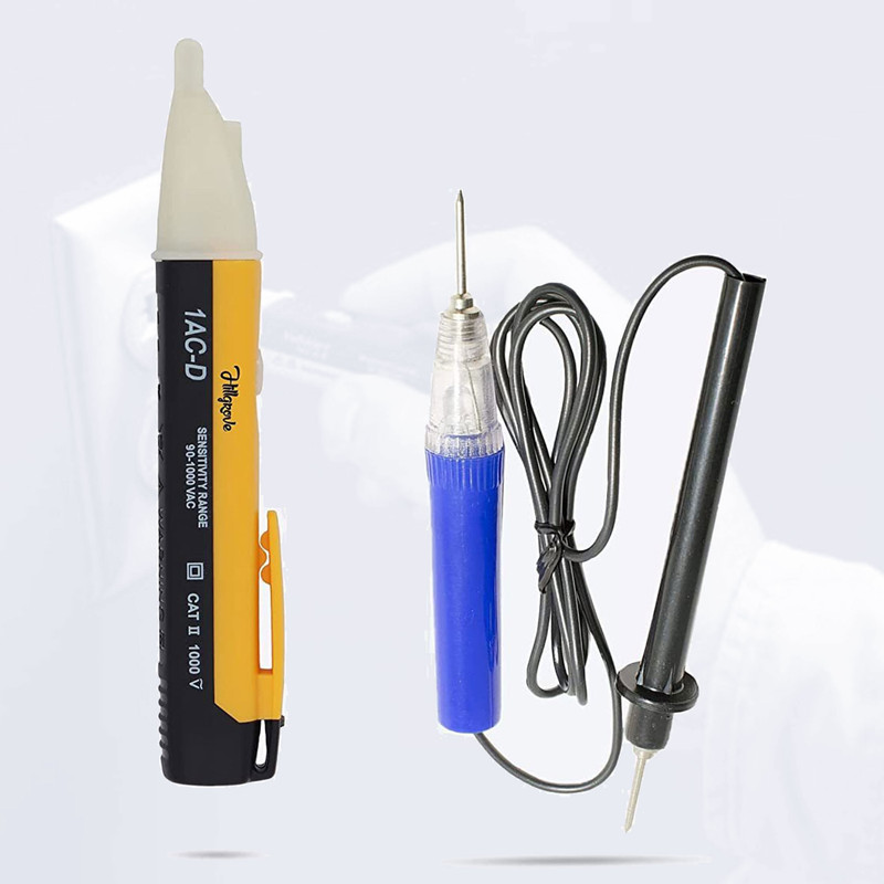 Hillgrove HGCM204M1 Electrical Non Contact Voltage Tester Pocket Pen with Continuty Tester Analog Voltage Tester