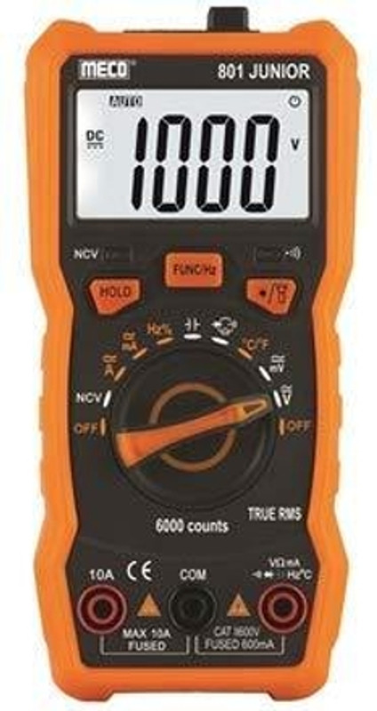 MECOO Meco 3-5/6 Digits 6000 Counts Auto Ranging Digital Multimeter 801 Junior Digital Voltage Tester