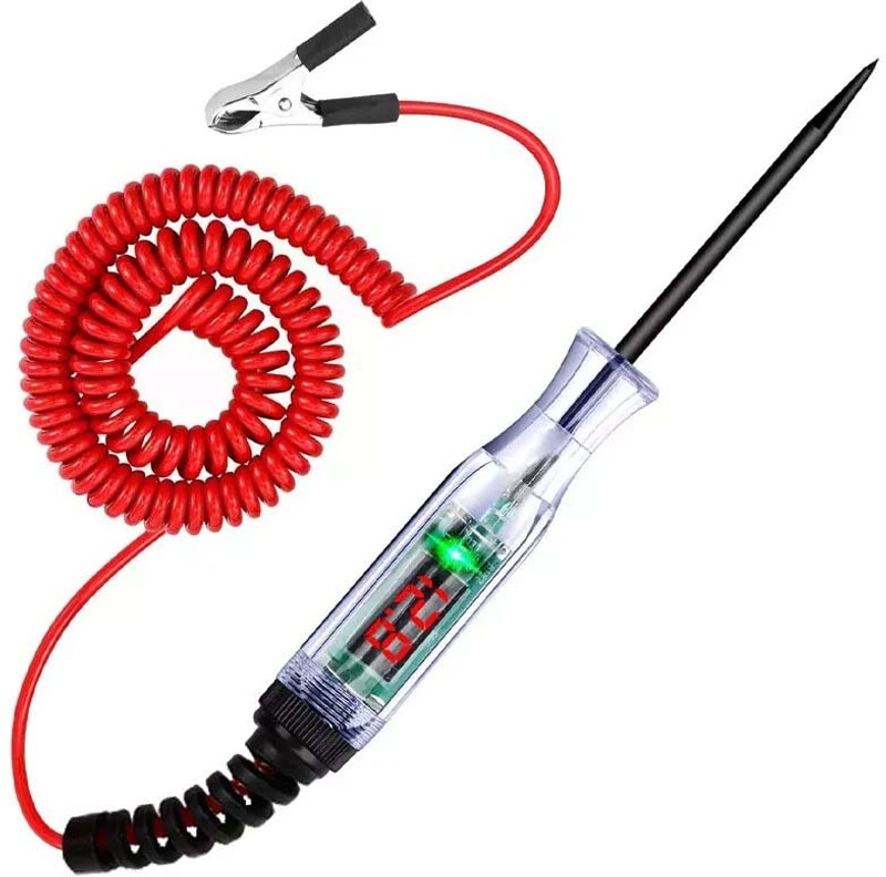 DYTOOLS 3-48V Circuit Tester Probe Electric Car Fuse Test Light Voltage Pen Detector Digital Voltage Tester