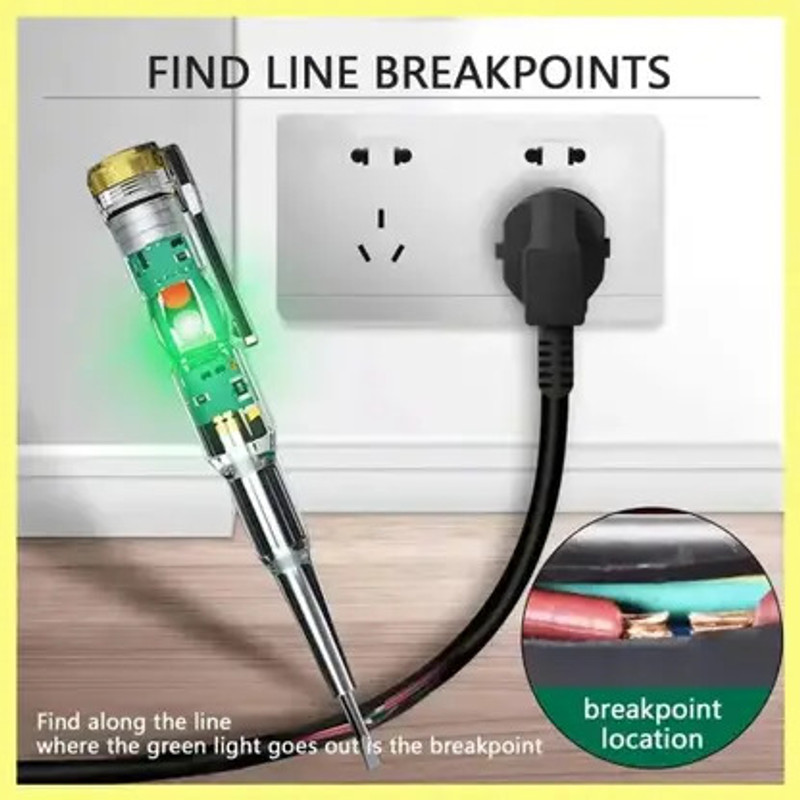 Gilhot 1 PCS High-Brightness Intelligent Voltage Tester Pen - Multi-function LEDTestPen Digital Voltage Tester