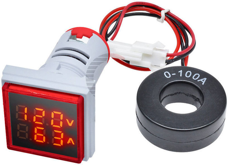 DECENT AIR SYSTEM 60-500V And 0-100A Dual LED Indicator Voltage And Ampere Meter Digital Voltage Tester