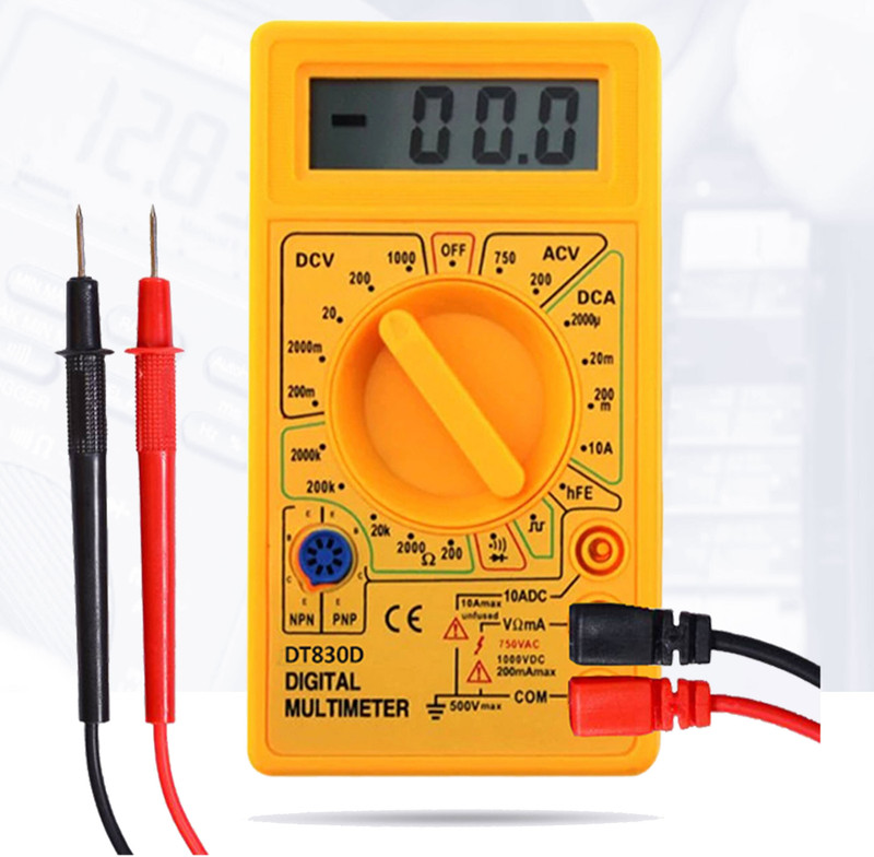 Hillgrove HGMMTR1M1 LCD AC DC Voltage Current Digital Mini Multimeter Electronic Tester Digital Voltage Tester