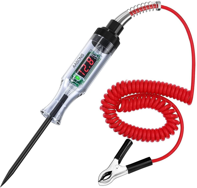 AASONS Auto Test Pencil Light Automotive Voltage Tester Digital Voltage Tester