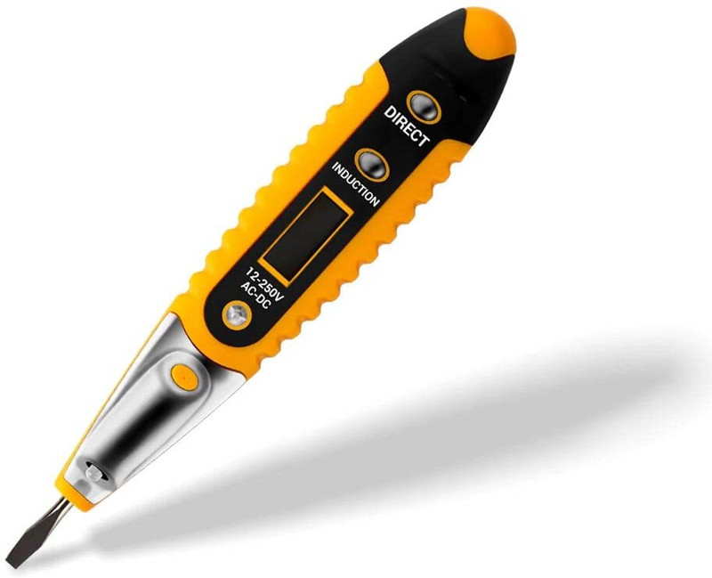 NITYA AC DC Non-Contact LCD Electric Test Pen Voltage Detector Tester 12~250V W/ Light Digital Voltage Tester