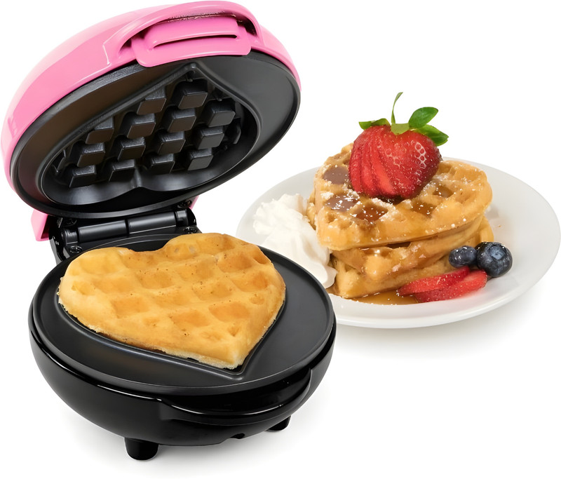 Onshoppy Nonstick Express Heart Waffle Maker, Make Quick Heart-Shaped Waffles & Treats! Waffle Maker