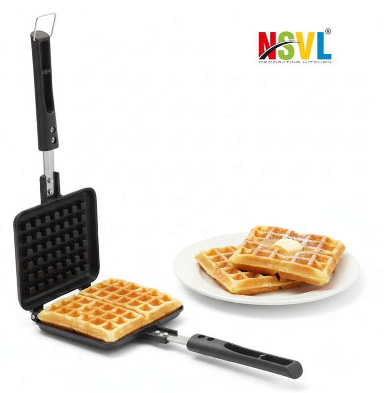 NSVL Waffle Maker Gas Stove Compatible, Crispy Golden Waffle Maker