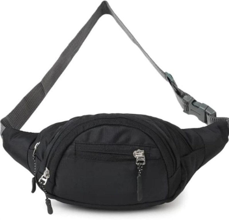 WaistWish Multi-Purpose Fanny Pack Waist Bag for Men & Women | Travel Waist Pouch(Black)
