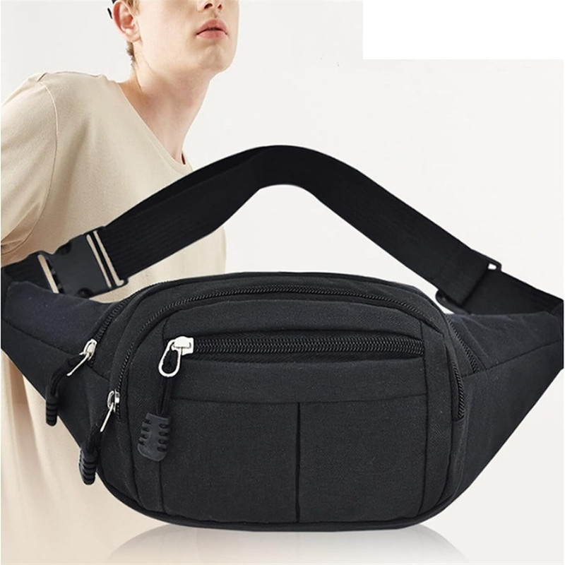 pleasing forest Waist Bags side bag bum bagfor Men & women Waist bag 8 waist bag Suitable for Travel(Black)