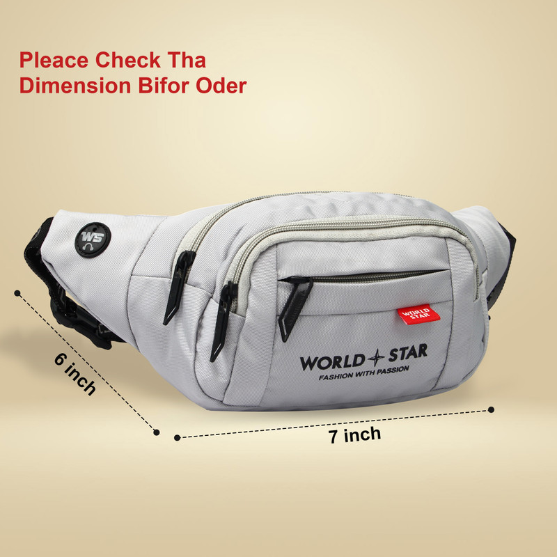 Worldstar fluffy black waist bag Fanny Pack for Travel Bags Hiking Trekking(Black)
