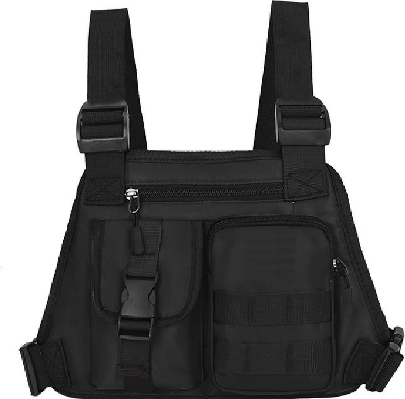 youngcash Hip Hop Bags Chest Rig Bags(Black)