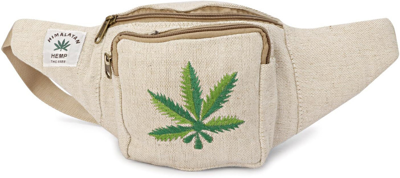 yuvika handicraft Hemp Fanny Pack for Both Men & Women Hemp Waist Bag(White)