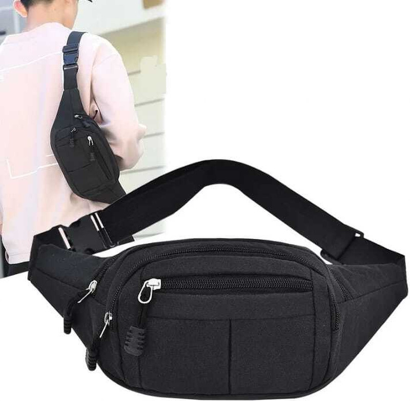 Balionce Luxury That Speaks Multipurpose Waterproof Waist Bag for Men & Women WAIST BAG(Black)