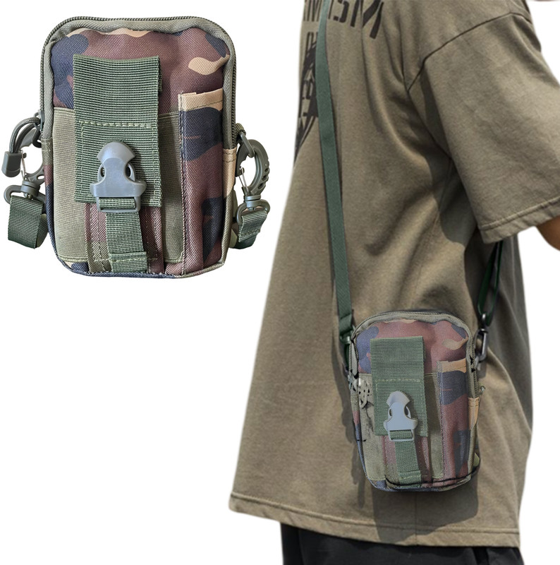 KRAPTICK Water-Proof Waist Bag with Shoulder Belt, Waist Bag Phone Holder, Waist Pouch, Camping Hiking Pouch, Waist Pack for Men/Women (Combo Of - Army Green & Beige)(Green)
