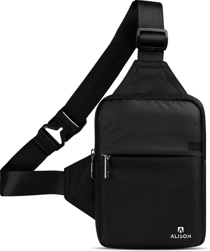 Alison Crossbody Chest Bag Fanny Pack Running Phone Holder for men Workout Travelling Chest Bag(Black)