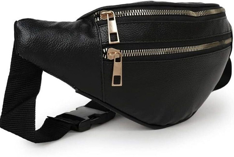 Lisbtix Sporty Waist Bag for Mobile, Wallet & Keys – Adjustable Strap Belt Bag WAISTBAG(Black)