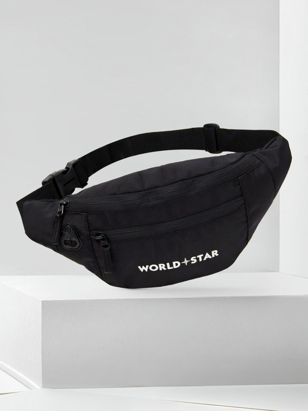 Worldstar ROCCKK WAIST BAG Elegant Style Travel Pouch Passport Holder with Adjustable Strap(Black)