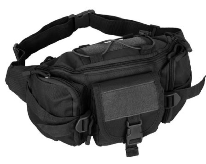 TRIEMP actical Fanny Pack Waist Bag Military Hip Belt OutdoorBumbag A20 WAIST BAG Waist Bag Pack Hip Belt Bumbag for Outdoor -10(Black)
