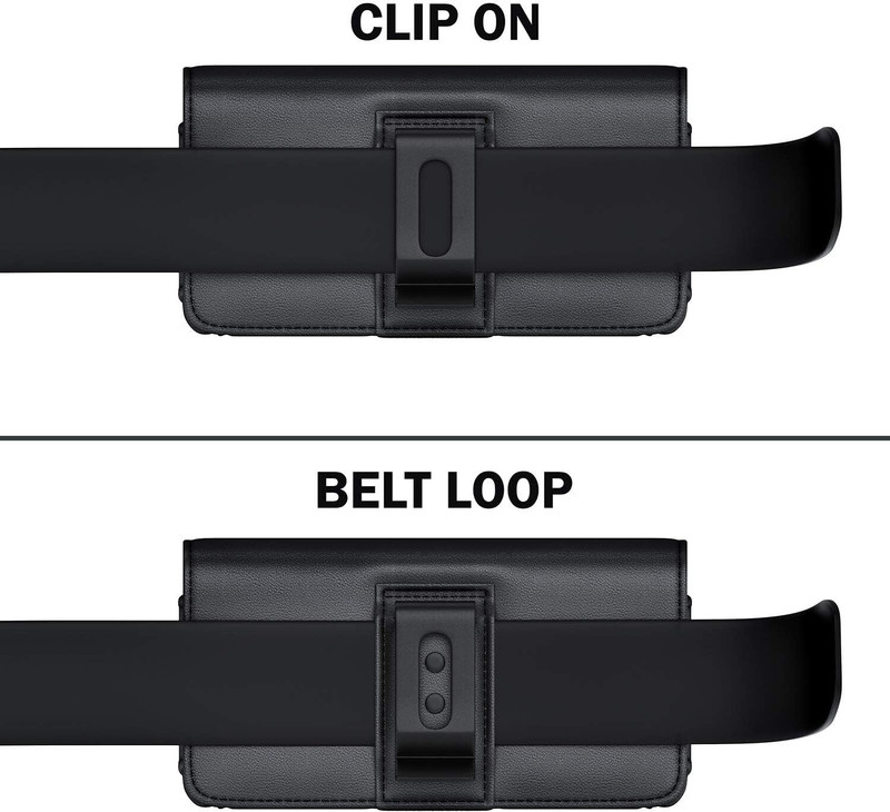 MISHTINCREATION Phone Holster for Men Belt Clip Pouch MOBILE PURSE MEN BIG(Black)