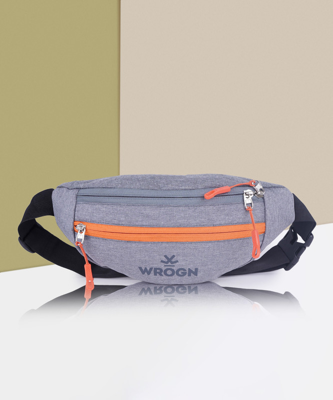 WROGN Compact Multi-Purpose fanny pack travel passport bag chest bag mobile bag Waist Bag(Grey)
