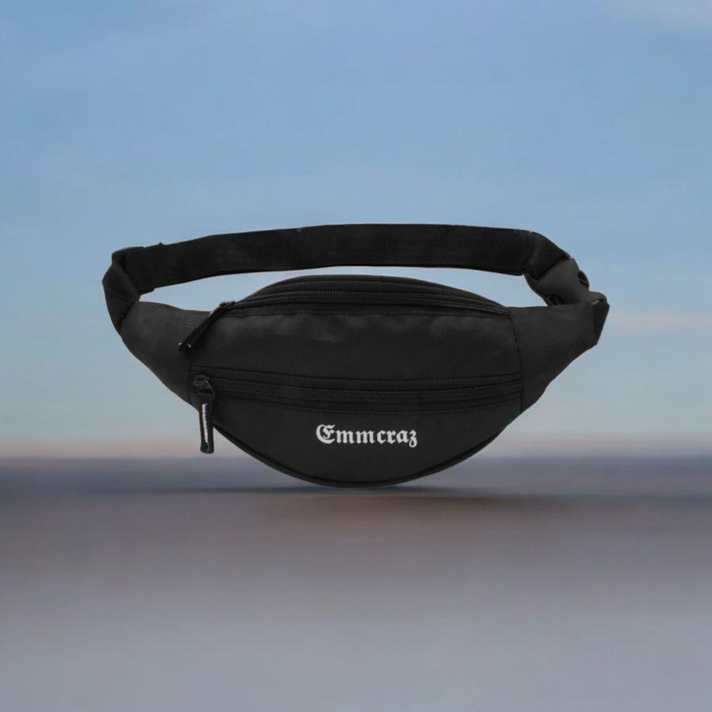 EMMCRAZ Waist Bag for Men Women I Strong Stitching, Elegant Sturdy Zippers, Waterproof waist bag(Black)