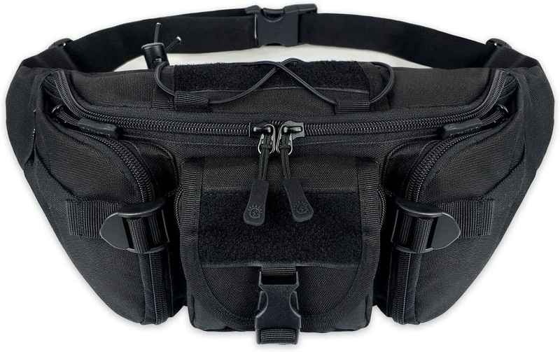 OYESTER Unisex Waist Pouch Bum Bag Multi Purpose Fanny Pack A14 waist bag(Black)