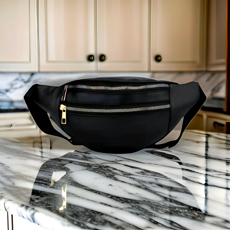 HouseOfCommon Waist Pack for Travelling Men/Women waist bag for women(Black)
