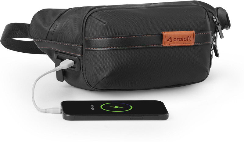 CRALOFT Waist Bag Fanny Pack, Chest Crossbody Sling Bag for Money, Passport & Travel Waist bag(Black)