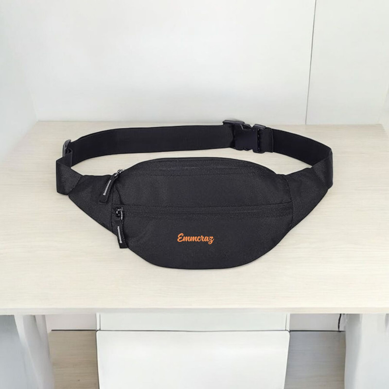 EmmCraft EMM-CRAZ Waist Pack Travel Pouch Money bag Belt Multipurpose Bag for Men Waist bag(Black)