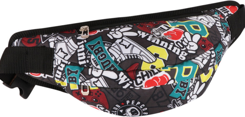 Nice Purse 3-Zip Fancy travel waist bag alphabet print10 Waist bag(Multicolor)