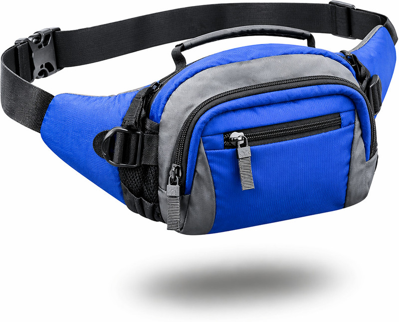 THE. Hawklyn RFID Safe, Large Fanny Pack with Premium Stitching & Branded Zipper Waterproof Waist Bag for Men & Women(Multicolor, Blue)