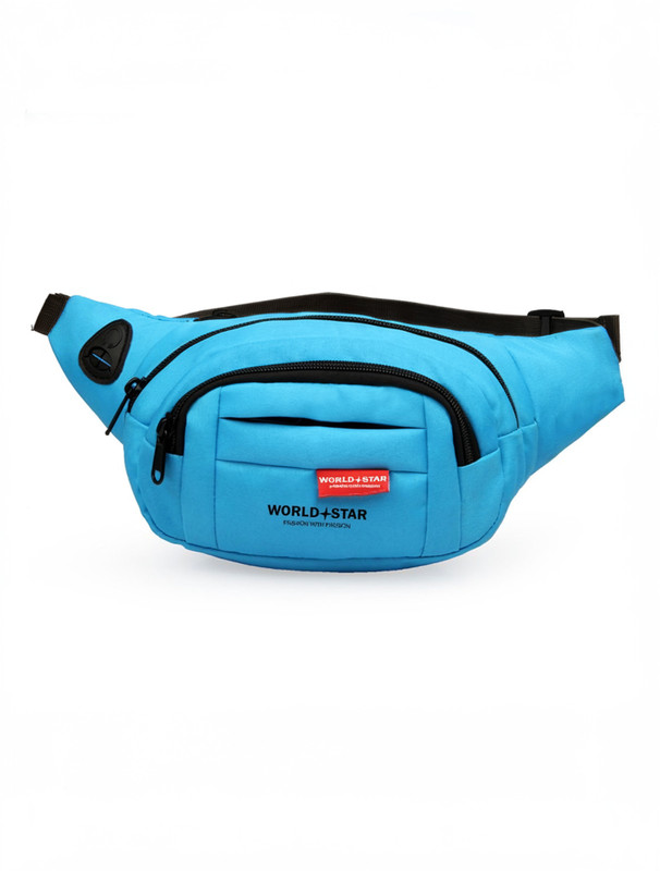 Worldstar Adjustable Strap for Walking, Cycling, Running, Hiking Hold bag Waist Bag for Men,Women/Fanny Pack for Hiking Travel Camping Running Sports(Blue)