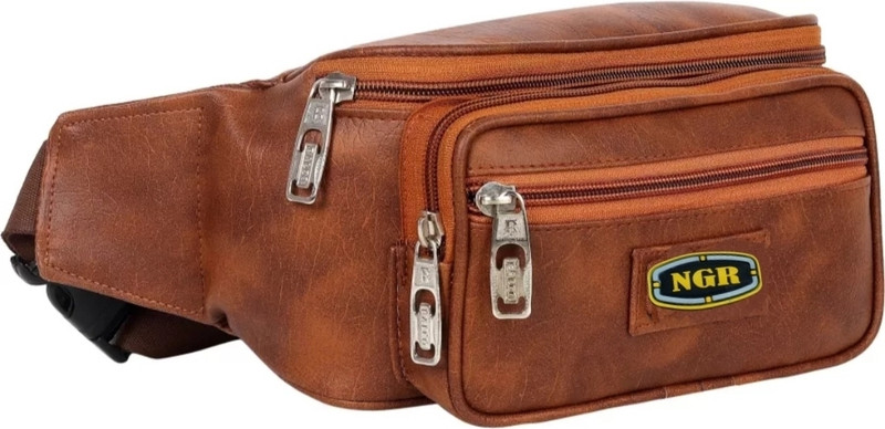 NGR FASHION Money Belt, Wallet Pouch Waist Bag(Brown)