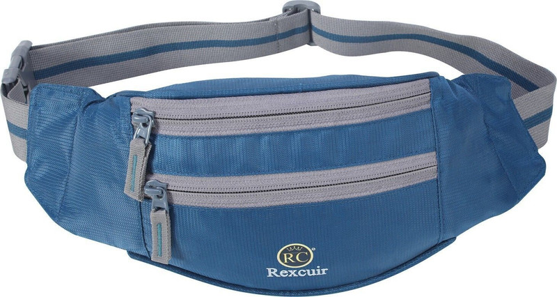 RC REXCUIR Waist Bag for Men Women, Stylish Chest Bag Fanny Pouch Waist Bag(Blue, Grey)