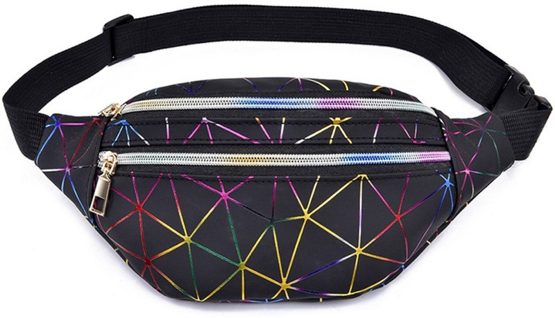 SHAMRIZ Waist Pack Bag, Chest Shoulder Fanny Pouch with 4-Zipper Pockets,Adjustable Belt Waist Pack Bag, Chest Shoulder Fanny Pack Pouch(Multicolor)