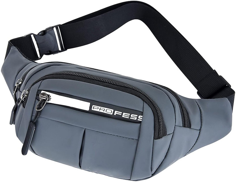 Wolpin SwiftSecure Waterproof Pack – Sport, Gym & Daily Utility Use Waist Bag / Fanny Pack(Grey)