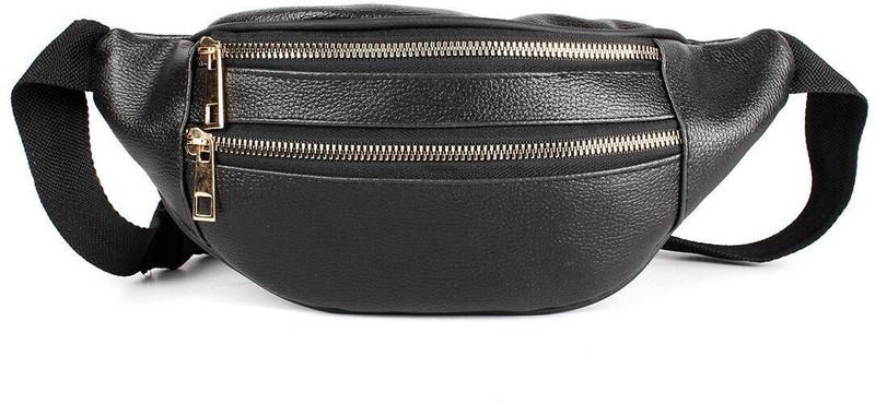 FLIKKER Waist Bag for Men Women, Stylish Chest, Fanny Pouch, Belt Sport Bag Waist Bag Unisex Waist Bag(Black)