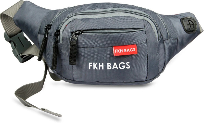 Worldstar fluffi dark grey waist bag Elegant Style Travel Pouch Passport Holder with Adjustable Strap belt bag(Grey)