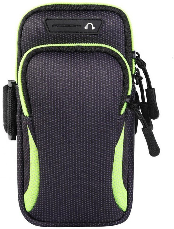 GOTEO Arm Band Case for Mobile Phone Arm Bag for Sports Travel Walking Running Jogging Waist Bag Arm Bag Gym Exercise Fitness Arm Band Case Mobile Pouch(Green)