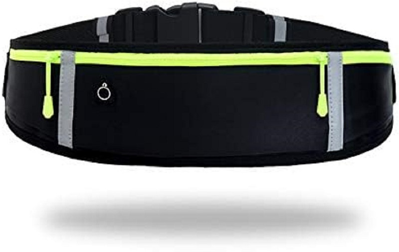 K.B.SALES Water Resistant Running Waist Pack, Running Belt with Large Capacity waist bag(Black)