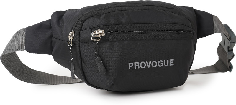 PROVOGUE Stylish Real Waist Bag Elegant Style Travel Pouch Passport Holder WAIST BAG(Black)