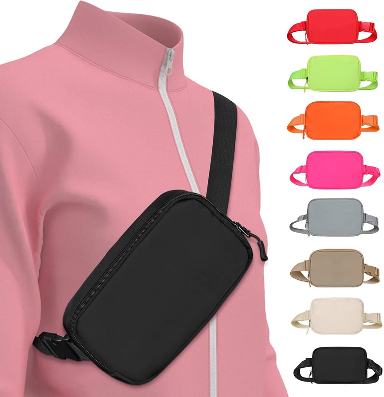 STARFLYER Waist Bag for Men Women with Adjustable Strap. FANNY BAG(Black)