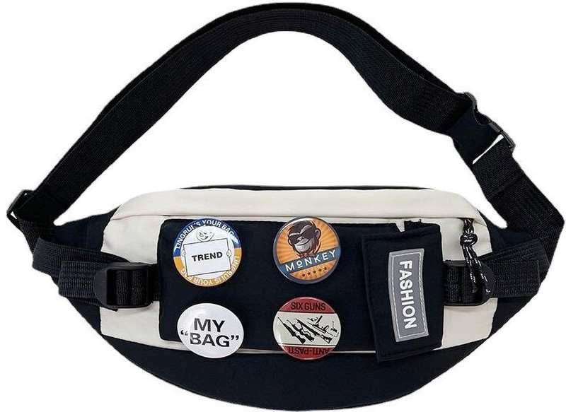 PALAY Waist Bag Fashion Chest Bag Sling Bag for Men Women Waist Bag(Black)