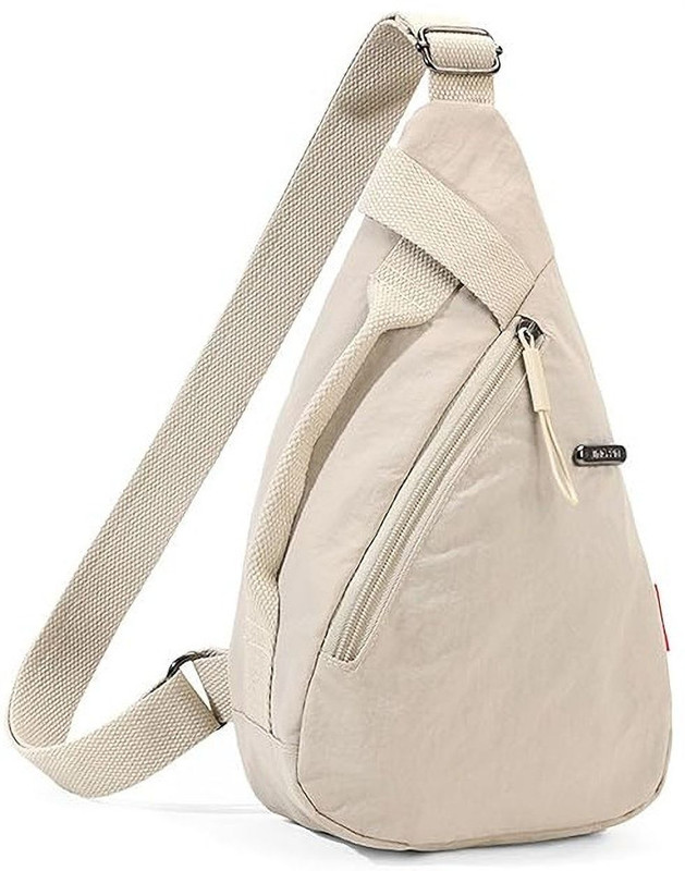 MMTSWorld Chest Bag for Women Men Fashion Shoulder Bag Front Back Sling Shoulder Bag Waist Bag(Beige)