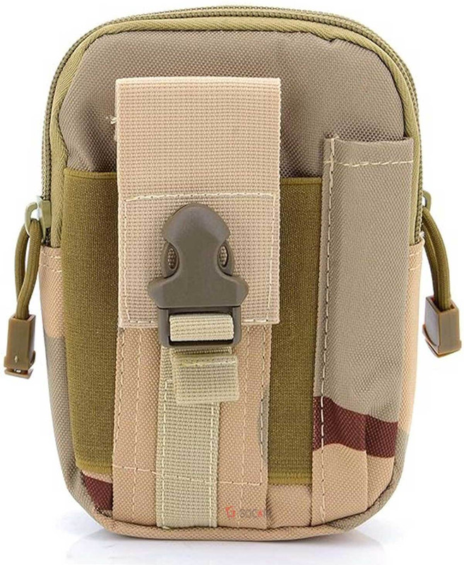 GOCART Universal Outdoor Tactical Molle Waist Bag, Military Hip Waist Belt Pack Cell Phone Holster Holder Bag Wallet Pouch Purse(Green)